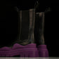 Вottega Veneta Tire Chelsea Boots 'Black Purple'