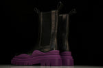 Вottega Veneta Tire Chelsea Boots 'Black Purple'