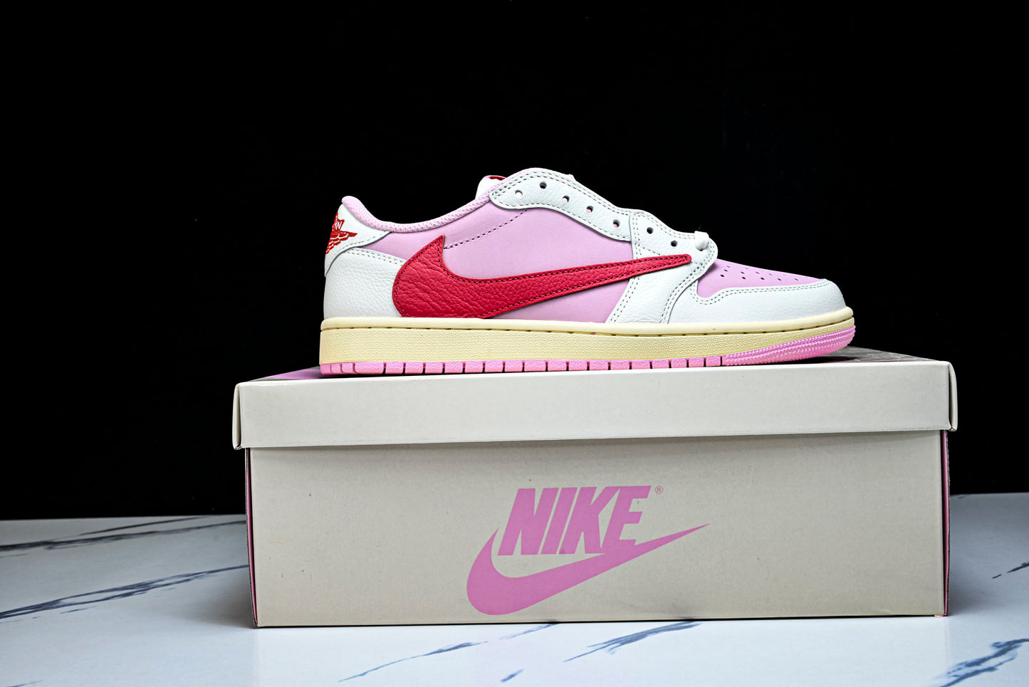 Travis Scott AJ1 Retro Low OG 'Tropical Pink'