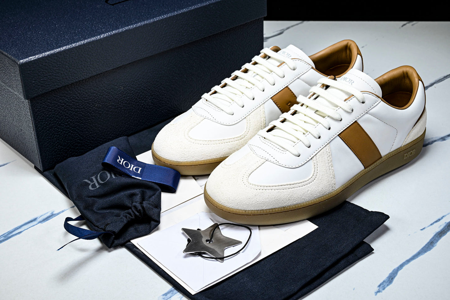 D1or B01 Matchpoint Sneaker 'Cognac White'