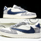 Travis Scott AJ1 Low x Fragment 'Grey Navy' (Custom)