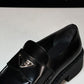 Prada Chocolate Patent Loafers 'Black'