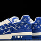 Louis Vuittоп Trainer Low 'Blue Monogram Textile'