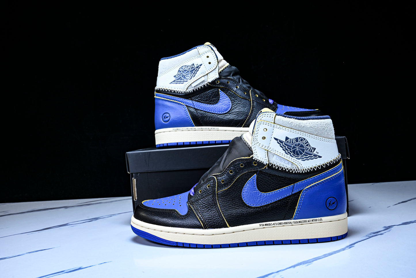 Union LA x Fragment x AJ1 Retro High 'Black Sport Royal'