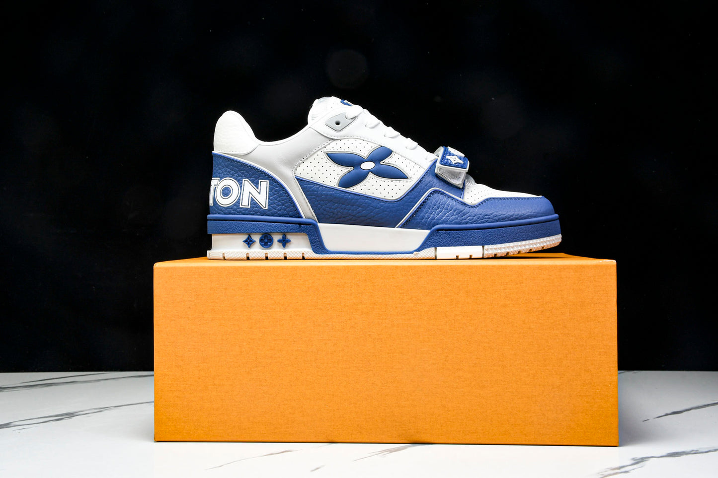 Louis Vuittоп Trainer Low Velcro Strap 'Perforated Blue'