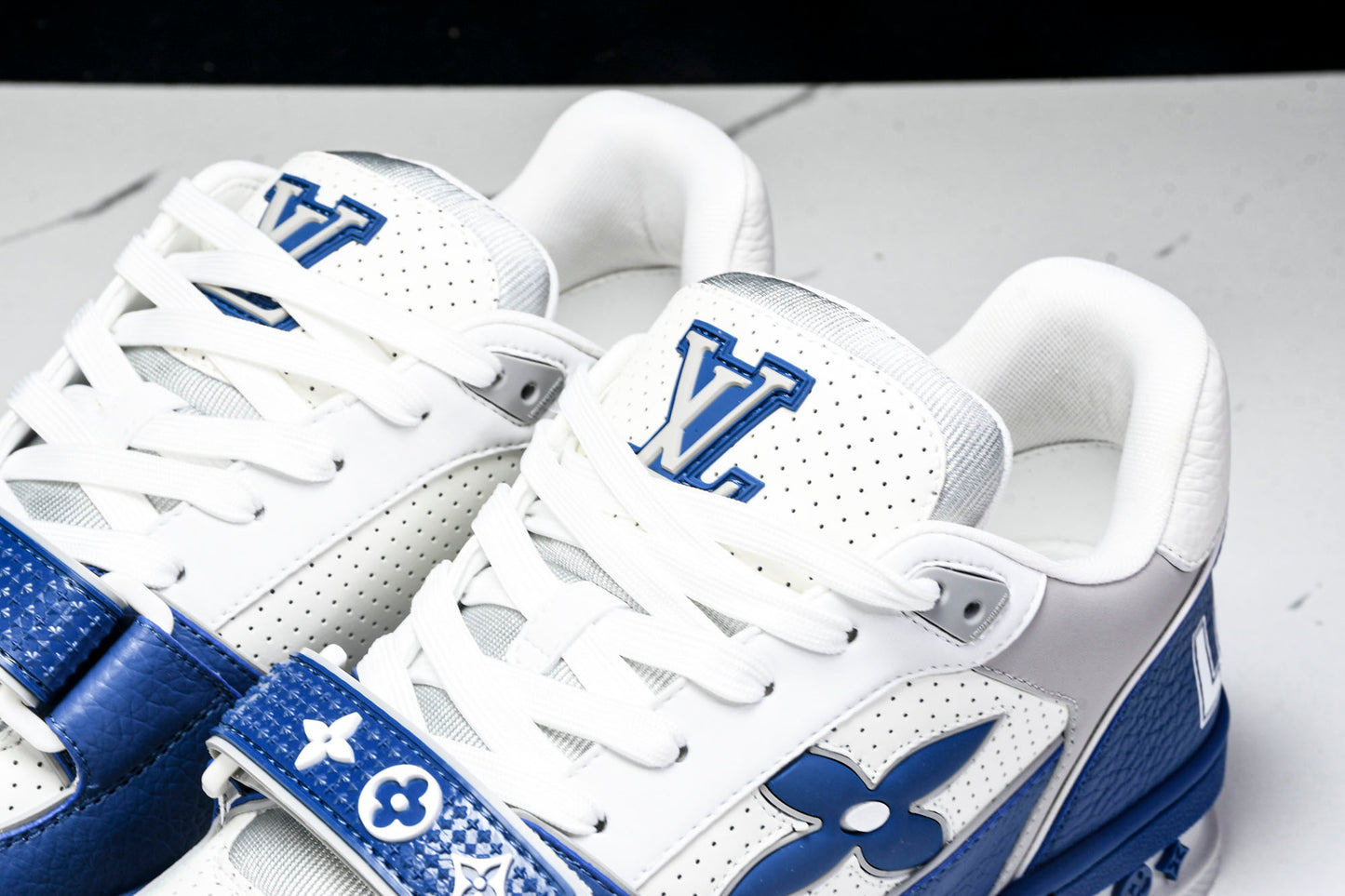 Louis Vuittоп Trainer Low Velcro Strap 'Perforated Blue'