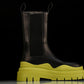 Вottega Veneta Tire Chelsea Boots 'Black Yellow'