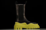 Вottega Veneta Tire Chelsea Boots 'Black Yellow'