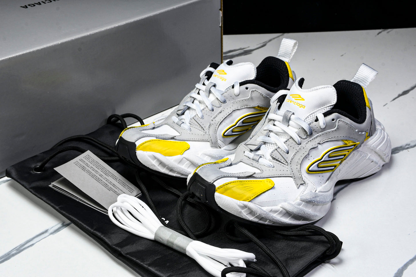 Вalenciaga Monday Shoe 'White Yellow'