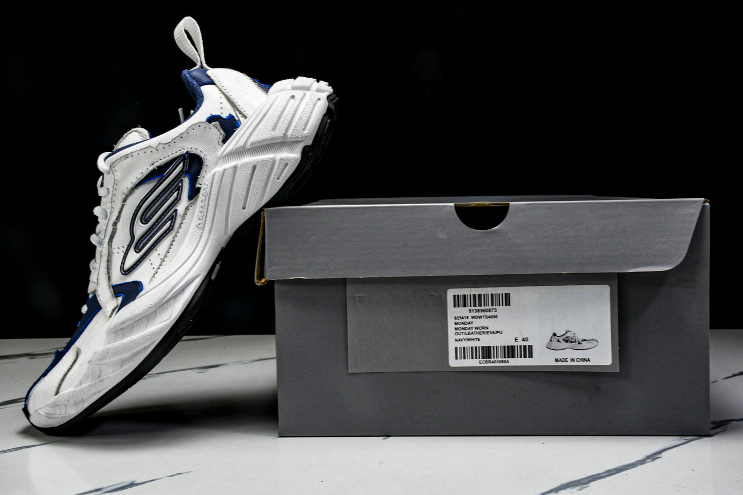 Вalenciaga Monday Shoe 'White Navy'