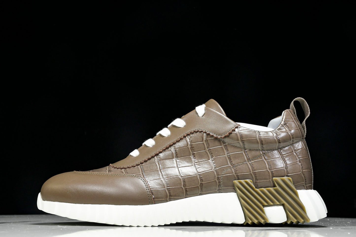 Hermès Bouncing Sneaker 'Etoupe Crocodile'