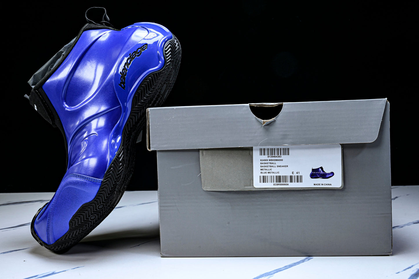 Вalenciaga Basketball Sneaker 'Blue Metallic'