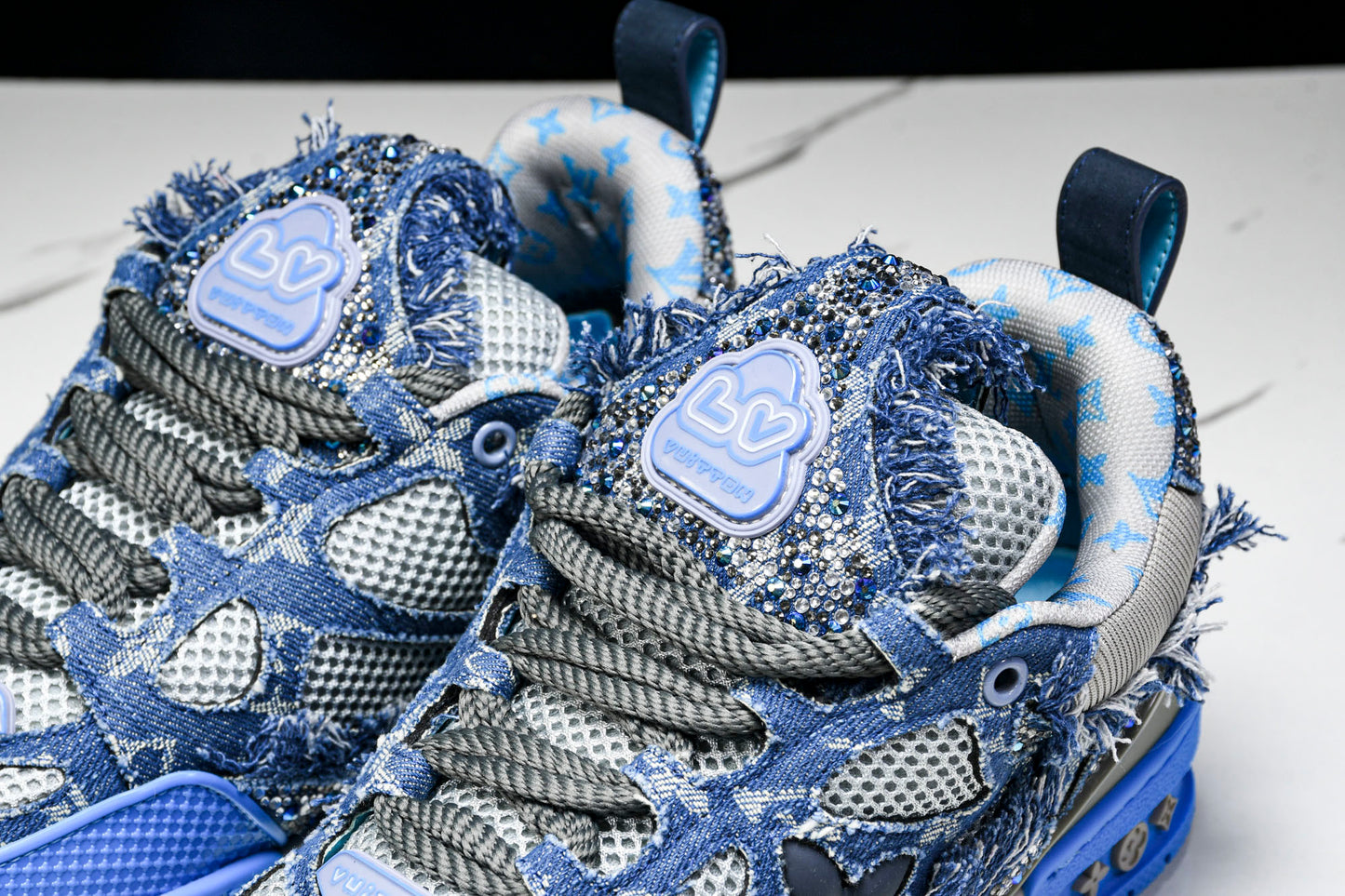 Louis Vuittоп Skate Sneaker 'Blue Denim Crystals'