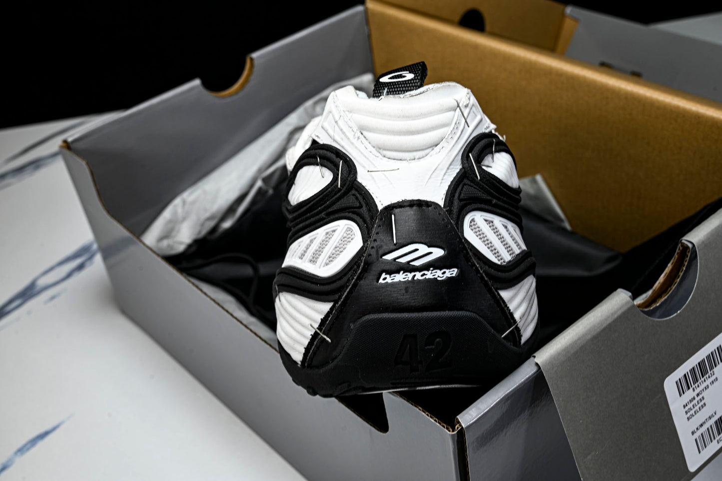 Вalenciaga Soleless Sneaker 'White Black'