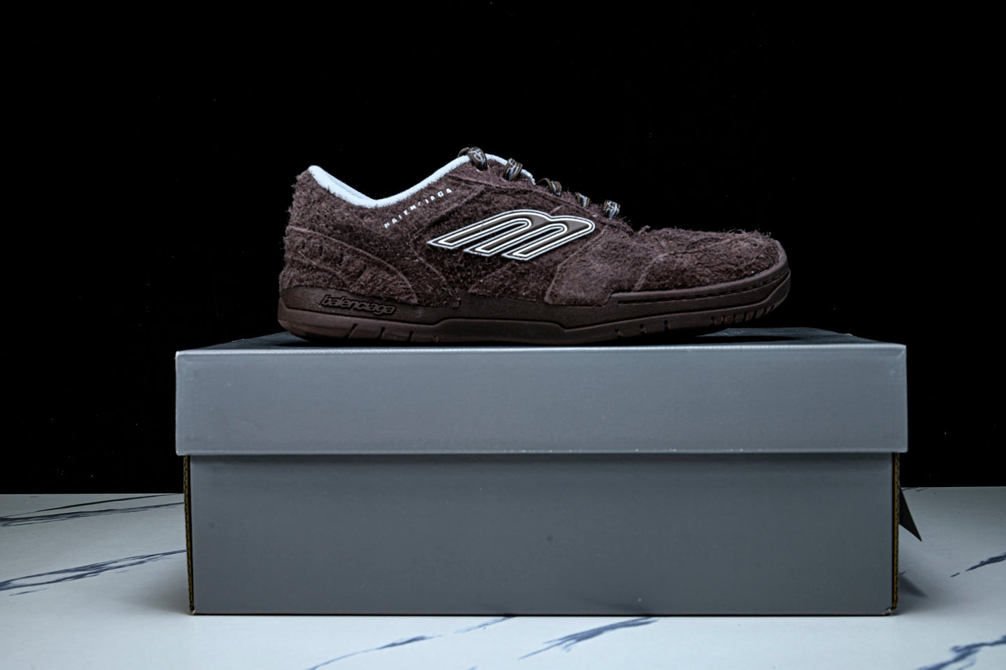 Вalenciaga Hamptons Suede Sneaker 'Dark Brown'