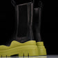 Вottega Veneta Tire Chelsea Boots 'Black Yellow'