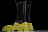 Вottega Veneta Tire Chelsea Boots 'Black Yellow'