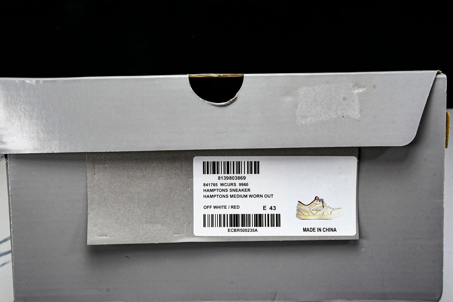 Вalenciaga Hamptons Worn-Out Sneaker 'Off-White Red'