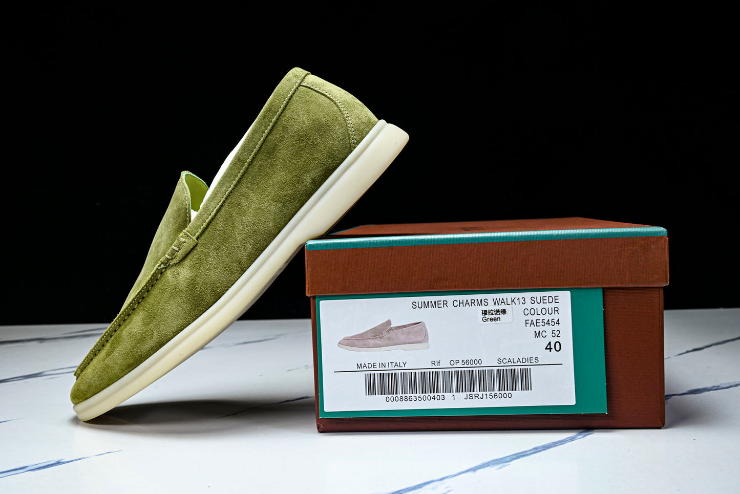 Loro Piana Summer Walk Loafer 'Green'