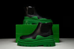 Вottega Veneta Tire Ankle Chelsea Boots 'Black Green'