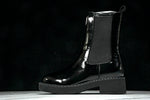 Prada Patent Chelsea Boots 'Black'