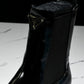 Prada Patent Chelsea Boots 'Black'