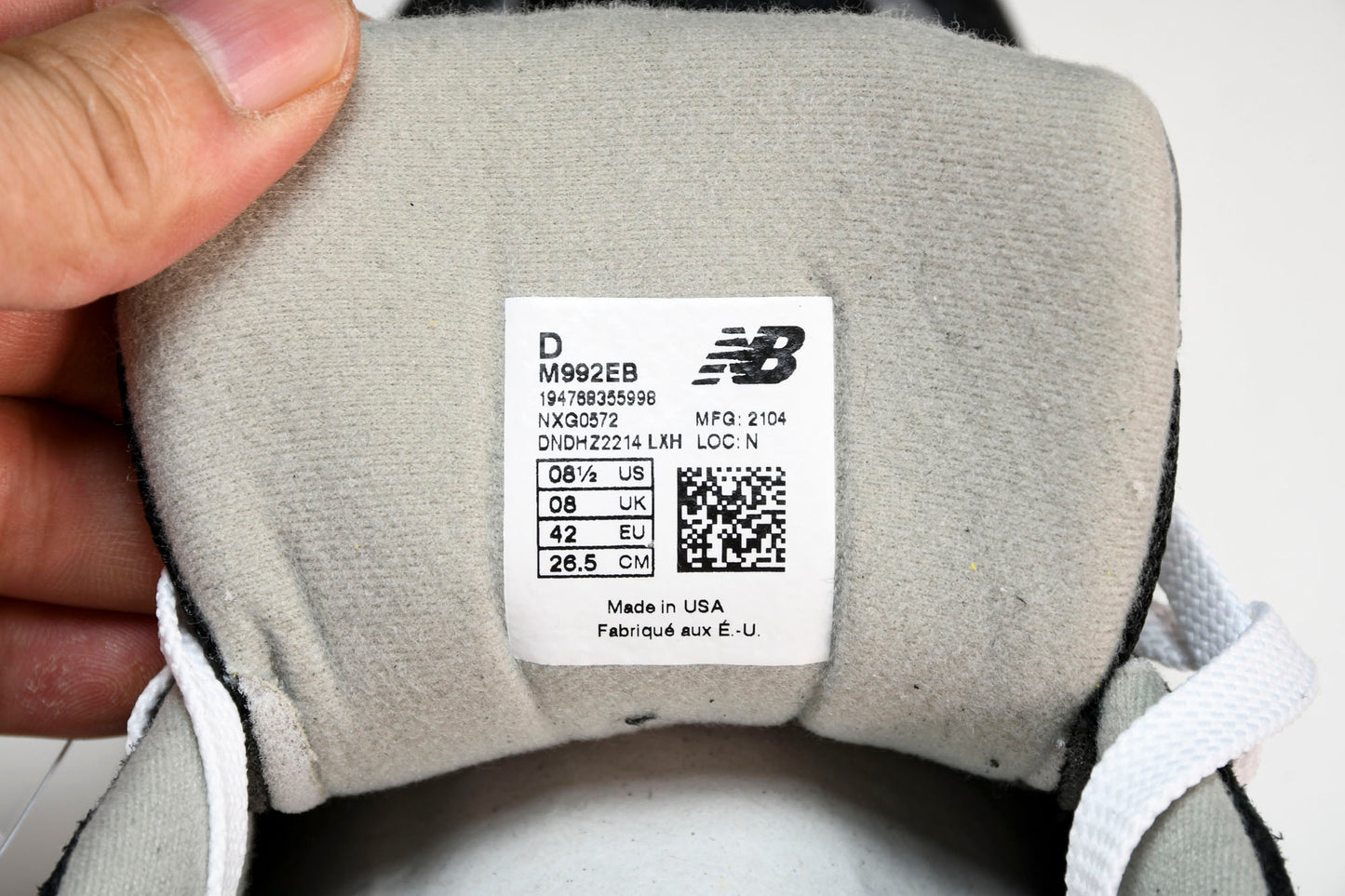 NB 992 'Black Grey Suede'