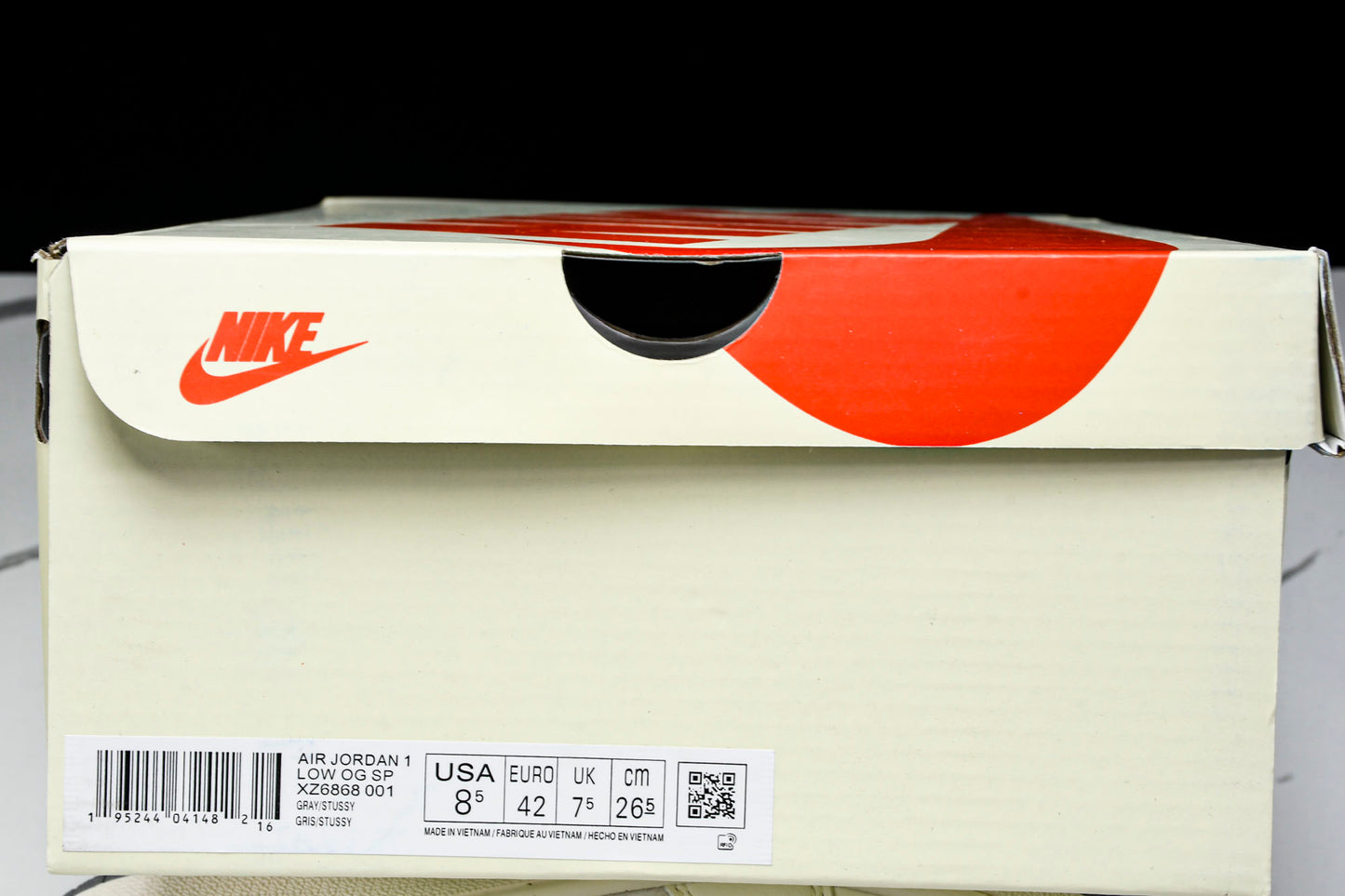 Travis Scott AJ1 Low x Stussy 'Grey White' (Custom)