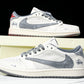 Travis Scott AJ1 Low x Stussy 'Grey White' (Custom)