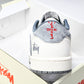 Travis Scott AJ1 Low x Stussy 'Grey White' (Custom)