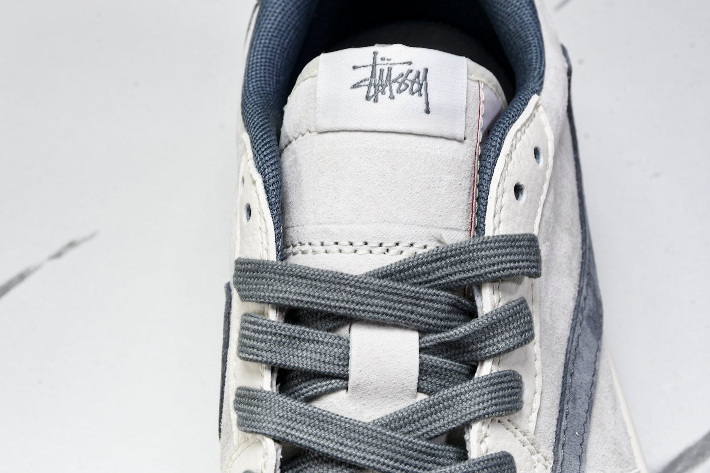 Travis Scott AJ1 Low x Stussy 'Grey White' (Custom)