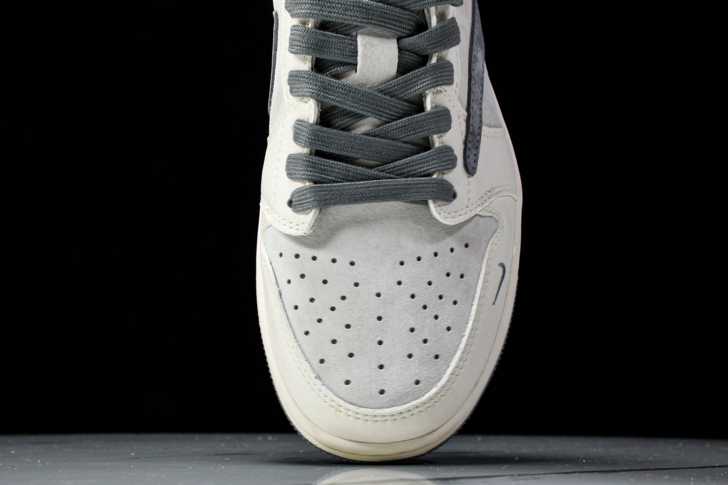 Travis Scott AJ1 Low x Stussy 'Grey White' (Custom)