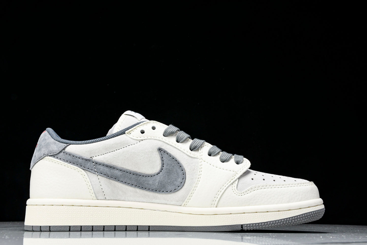 Travis Scott AJ1 Low x Stussy 'Grey White' (Custom)