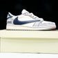Travis Scott AJ1 Low x Supreme 'Grey Navy' (Custom)