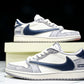 Travis Scott AJ1 Low x Supreme 'Grey Navy' (Custom)