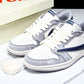 Travis Scott AJ1 Low x Supreme 'Grey Navy' (Custom)