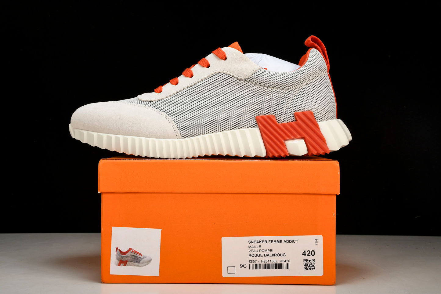 Нermès Bouncing Sneaker 'Blanc Orange Bleu'