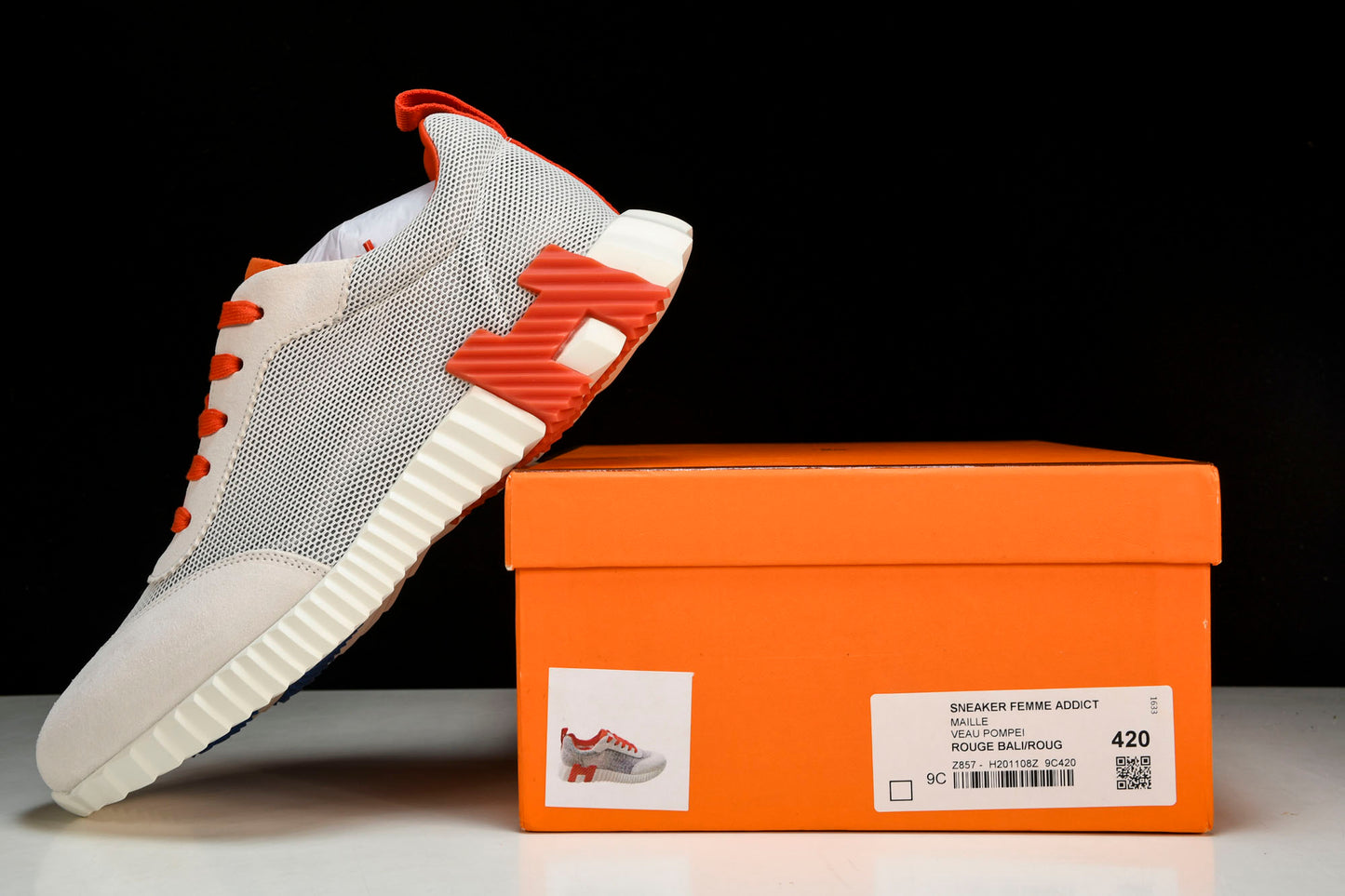 Нermès Bouncing Sneaker 'Blanc Orange Bleu'