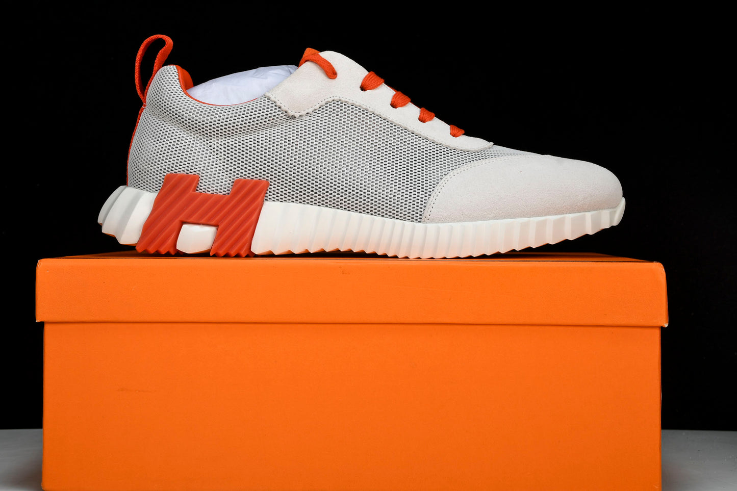 Нermès Bouncing Sneaker 'Blanc Orange Bleu'