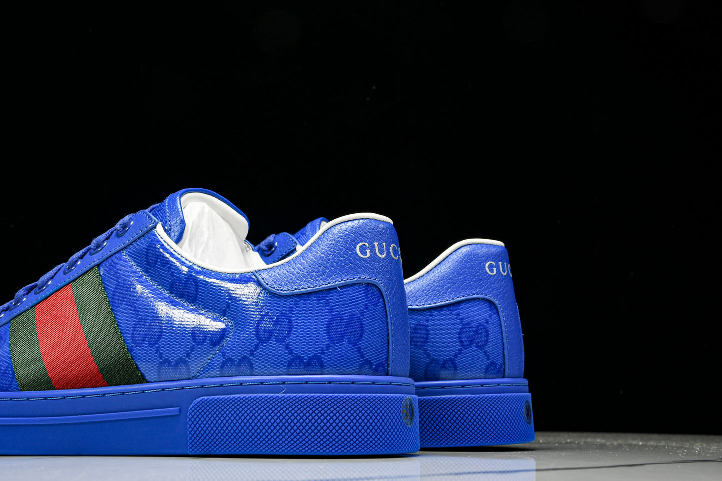 Guссi Ace Web 'Blue Monogram'