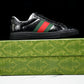 Guссi Ace Web 'Glossy Black Monogram'
