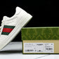 Guссi Ace Web 'Embossed White Monogram'