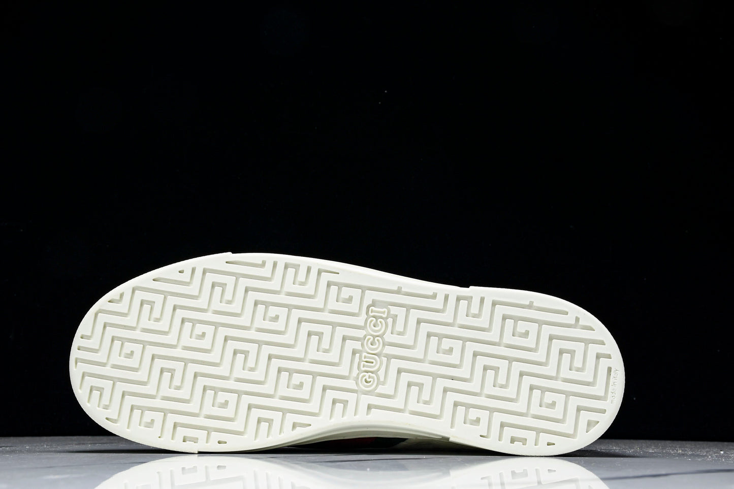 Guссi Ace Web 'Embossed White Monogram'