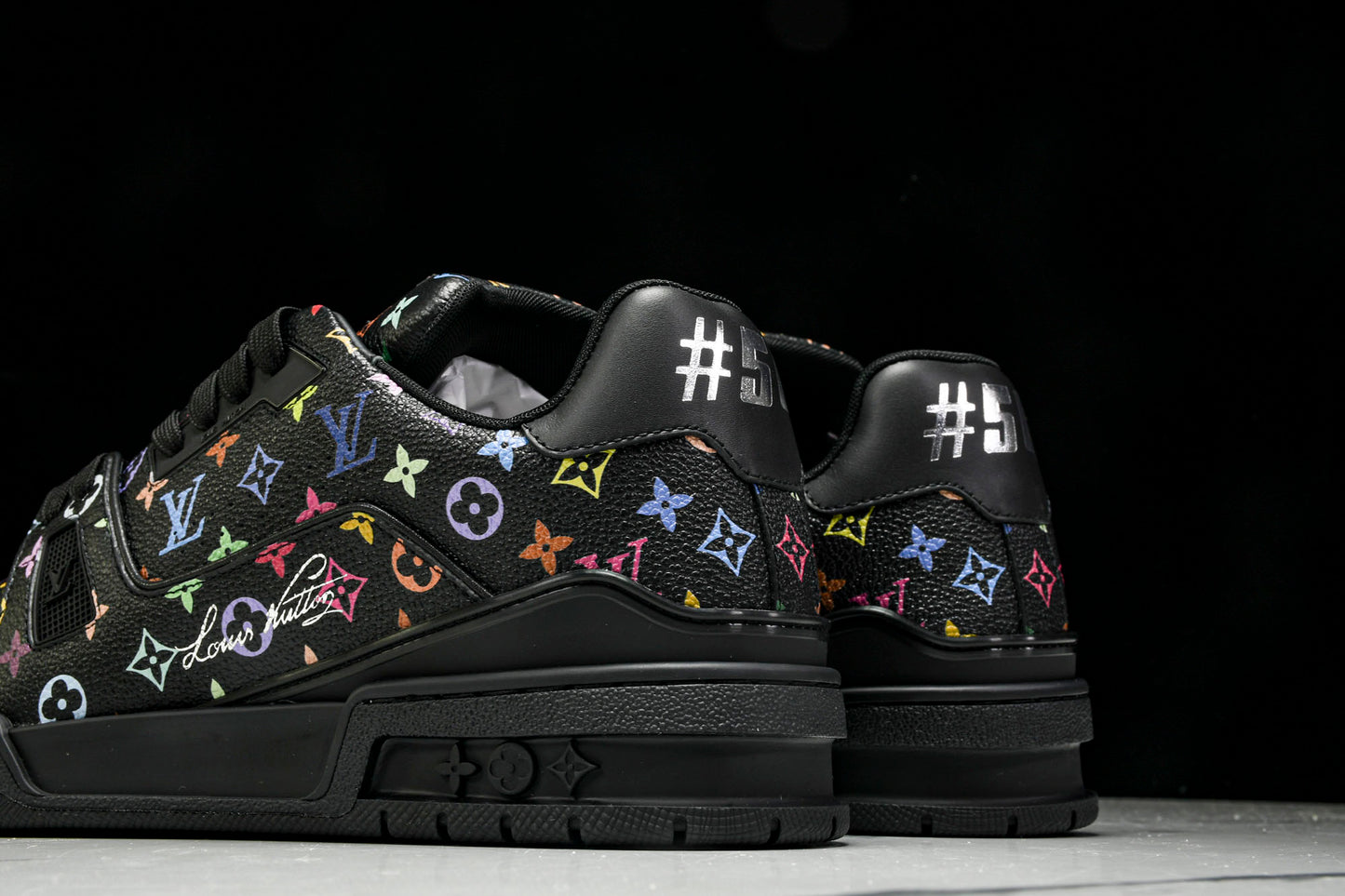 Louis Vuittоп Trainer Low x Takashi Murakami 'Black Multicolor'