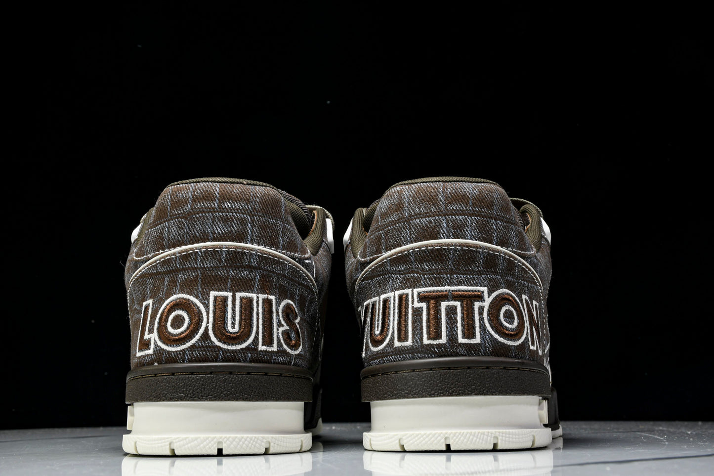 Louis Vuittоп Trainer Low Velcro Strap 'Crocodile Denim Mocha'