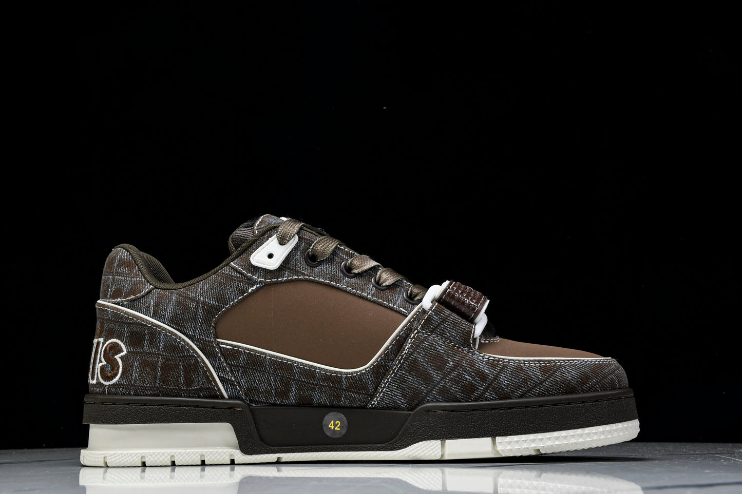 Louis Vuittоп Trainer Low Velcro Strap 'Crocodile Denim Mocha'