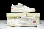 Travis Scott AJ1 Low x Supreme 'White Grey Sole' (Custom)