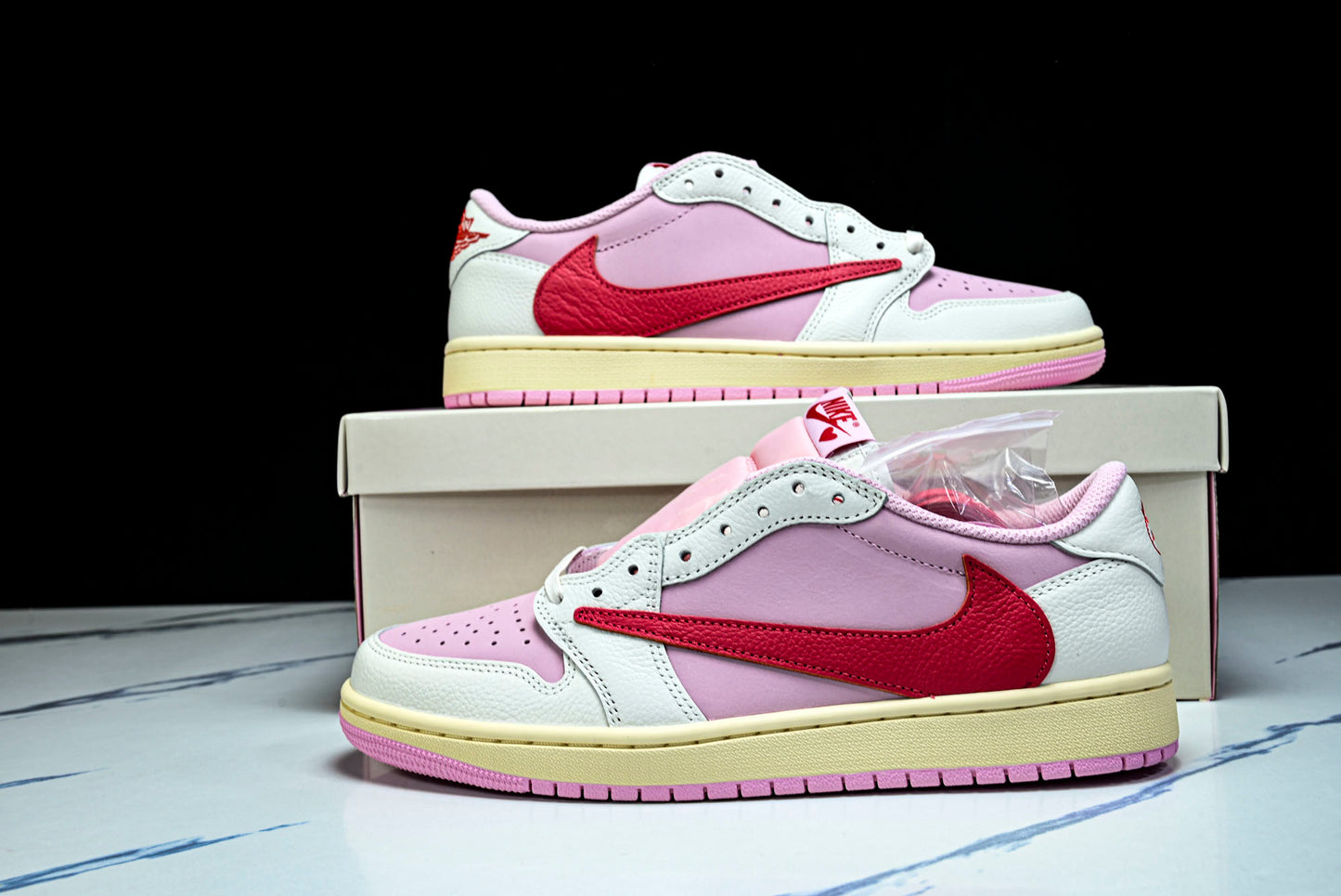 Travis Scott AJ1 Retro Low OG 'Tropical Pink'
