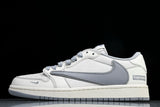 Travis Scott AJ1 Low x Supreme 'White Grey 2.0' (Custom)