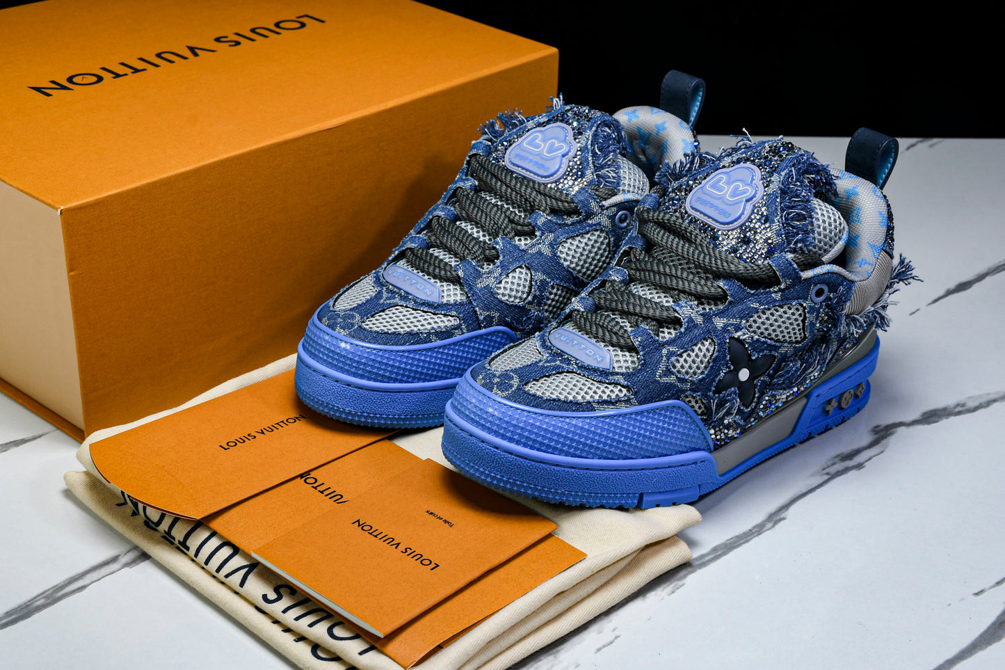 Louis Vuittоп Skate Sneaker 'Blue Denim Crystals'